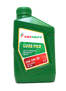 Масло моторное Татнефть   LUXE  PAO   5W-30 Канистра    1  л фото