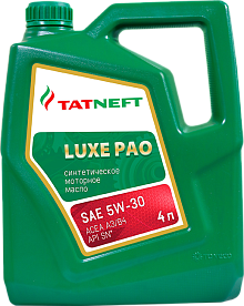 Масло моторное Татнефть   LUXE  PAO   5W-30 Канистра    4  л фото