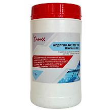 Хлор медленный Комплекс 3 в 1 Таблетки 200 гр  УЛИСС  Ведро п/э 5 кг фото