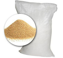 Песок кварцевый окатанный фр. 0,4-0,8 фасовка 25 кг  фото