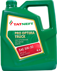 Масло моторное Татнефть   Pro Optima Truck   5W-30 Канистра    4  л фото