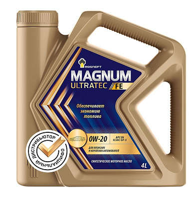 Масло моторное  Роснефть  Magnum Ultratec FE FE  0W-20 Канистра    4  л фото 1