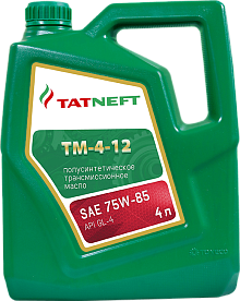 Масло трансмиссионное Татнефть   ТМ 4-12   75W-85 Канистра    4  л фото