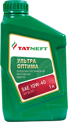 Масло моторное Татнефть  оптом с доставкой по России Масло моторное Татнефть   Ультра Оптима   10W-40 Канистра    1  л фото